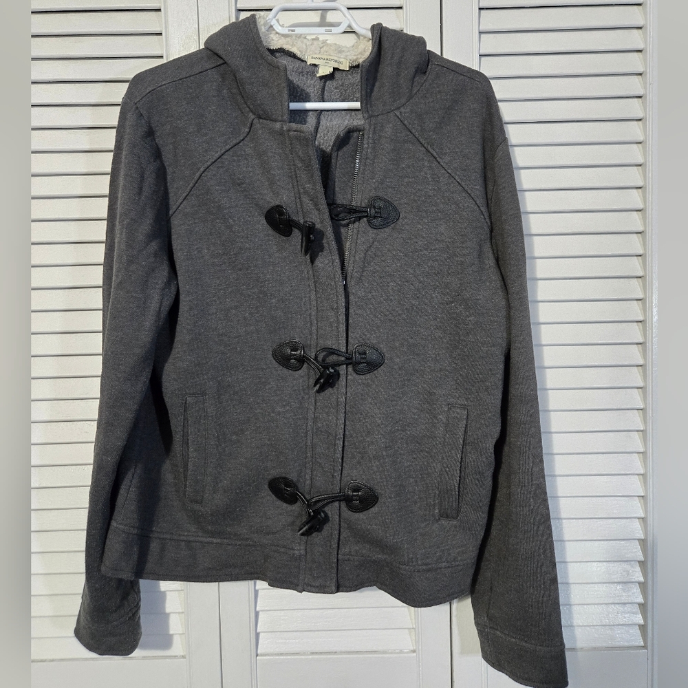 Banana Republic Charcoal Toggle Utility Jacket
